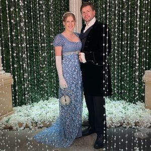 Custom Bridgerton Edwardian Cinderella cosplay dress